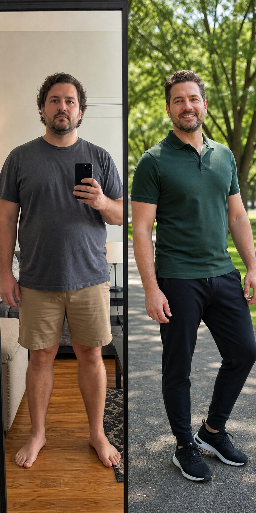 Illustrative before and after journey for Daniel